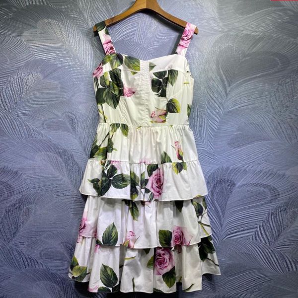 

women fashion sleeveless print cake dress casual dresses, Black;gray