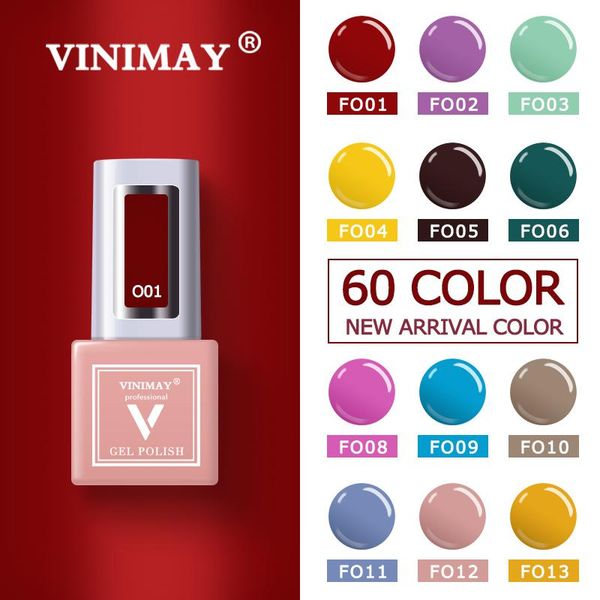 

nail gel vinimay arrival 60 color polish uv lak primer soak off art design lacque varnish gelpolish, Red;pink