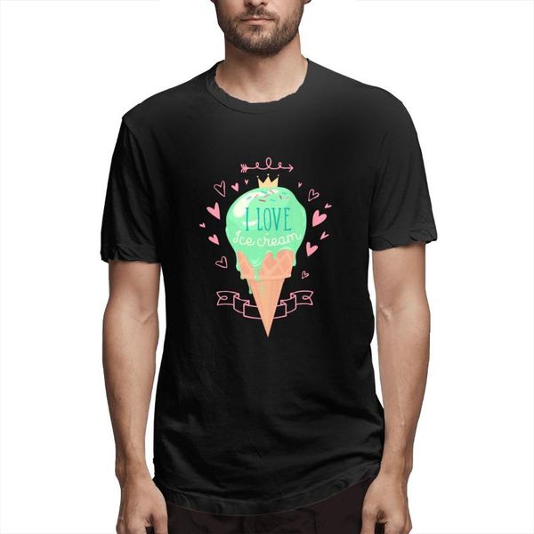 

men's t-shirts i love ice summer men t-shirt short sleeve 3d printed streetwear cotton o-neck, White;black
