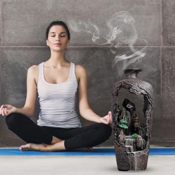 

fragrance lamps incense burner holder waterproof resin backflow creative home decor dragon censer decoration