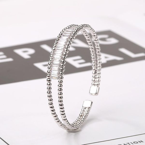 

bangle elegant gold plated bracelet silver girl simple life jewelry, Black