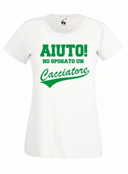 

t-shirt shirt j648 aid i married a hunter goodbye stag party, White;black