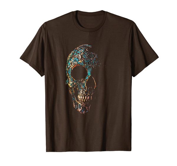

vintage sugar antique skull t-shirt day of the dead shirts, White;black