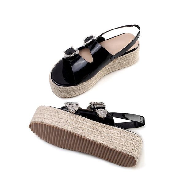 

summer women sandals flat zipper solid color fashion spring buckle pu woman shoes, Black
