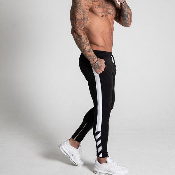 

men's pants 2021 spring and autumn muscle brothers outdoor leisure sports slim basketball running fitness trousers men, Black