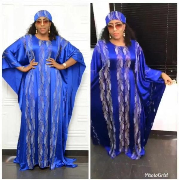 

ethnic clothing african dresses for women striped wide long dress africa plus size with headscarf, Red