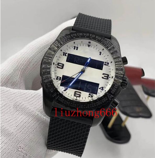 

1884 professional mens dual time zone watch electronic pointer display montre de luxe wristwatches rubber strap watches male clock, Slivery;brown