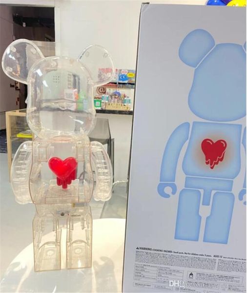 

400% 28cm bearbrick the abs design of hearts fashion bear figures toy for collectors be@rbrick art work model decoration toys