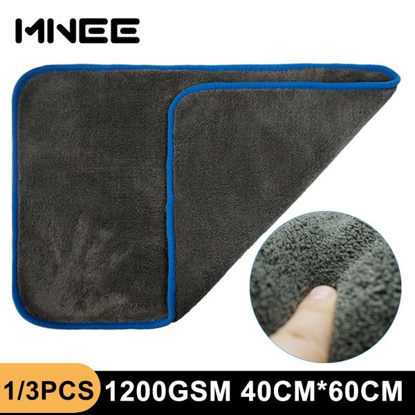 

car detailing towel 40*60cm microfiber cleaning tool 1200gsm auto drying cloth thicken washing rag for kitchen house sponge