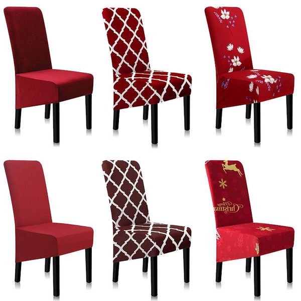 

chair covers cover stretch geometric spandex printing dining room a45014