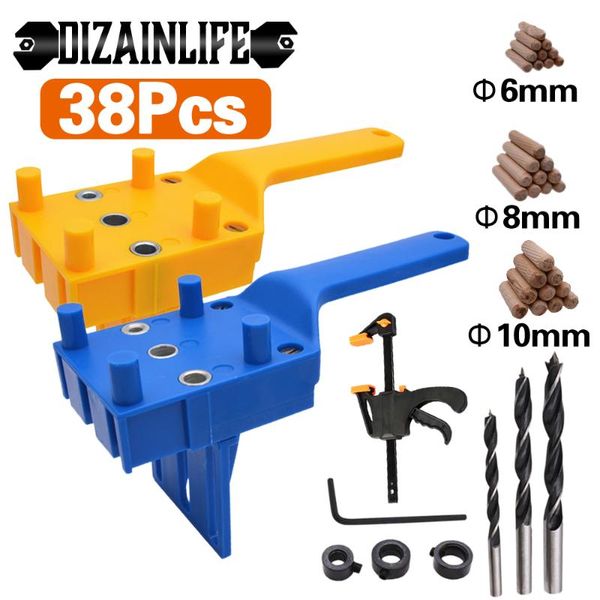 

professional hand tool sets wood doweling jig punch locator drill guide handheld woodworking pocket hole kit puncher for dowel joints