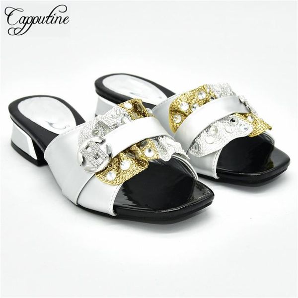 

dress shoes latest slippers silver african mediun heel women's 88-9 height 4cm, Black