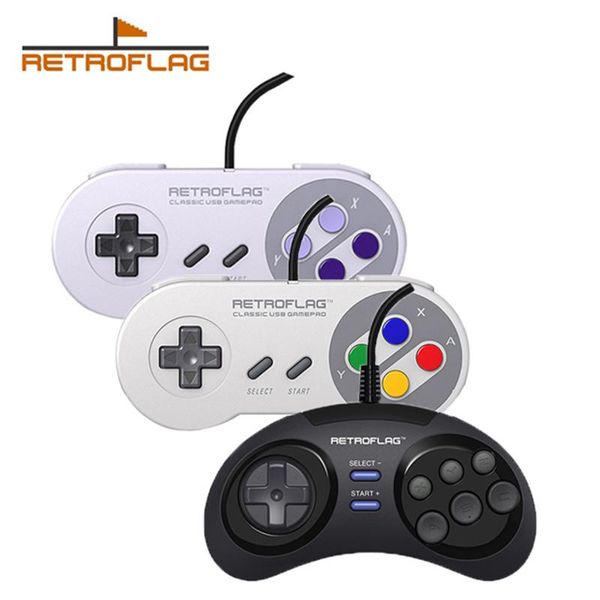 Poignée de manette de jeu de contrôleur filaire USB classique Retroflag pour Raspberry Pi Windows Switch contrôleurs de jeu manettes de jeu