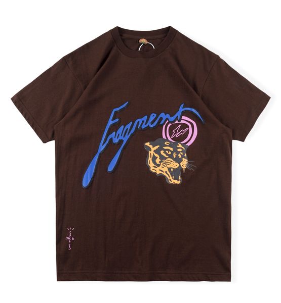 

2022 men printting brown t shirts short sleeve t-shirts ripped men's womens hip hop tee size s-xl, White;black