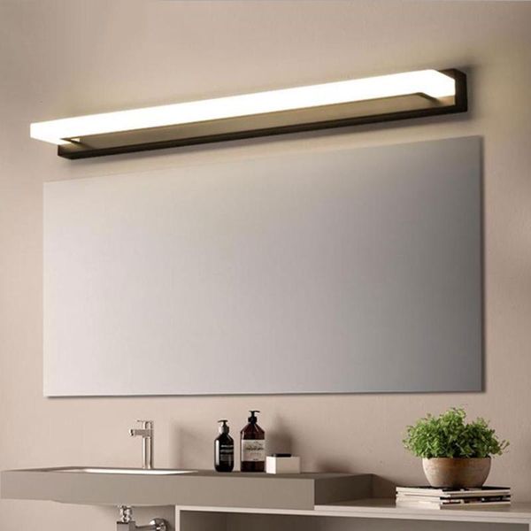 

wall lamp 2021 art designer bathroom light l42cm l52cm l62cm l72cm led mirror frost clear acrylic rectangle lampe murale