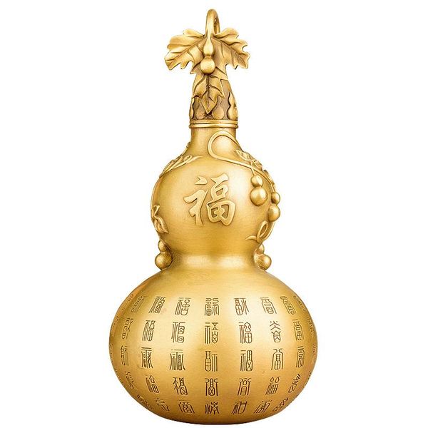 

frames copper gourd ornaments large pure hollow opening big baifu brass living room decorations