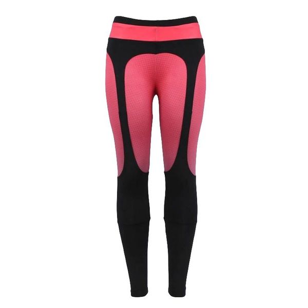

yoga outfits 1pc soft pant women sport fitness tights patchwork high waist elastic breathable running pants, White;red