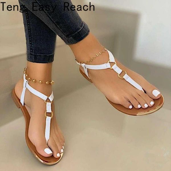 

women summer sandals flip flops fashion buckle open toe flats shoes casual beach ladies plus size, Black