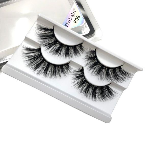 

false eyelashes flash girl f series f09 faux mink 2 pair beautifukl