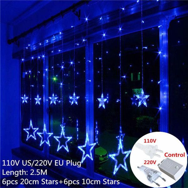 Cordas Festoon Led Luzes Estrelas Moon Street Garland Curtain Light Fada Decorações De Natal Decorações 2022 Anos String