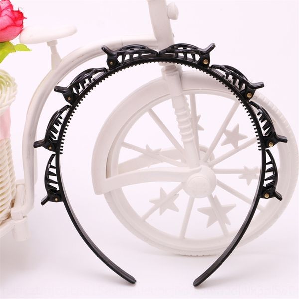 

q2s korean version fixed banger heads double curler layer curler bundle hair band banger hair band short clip, Silver