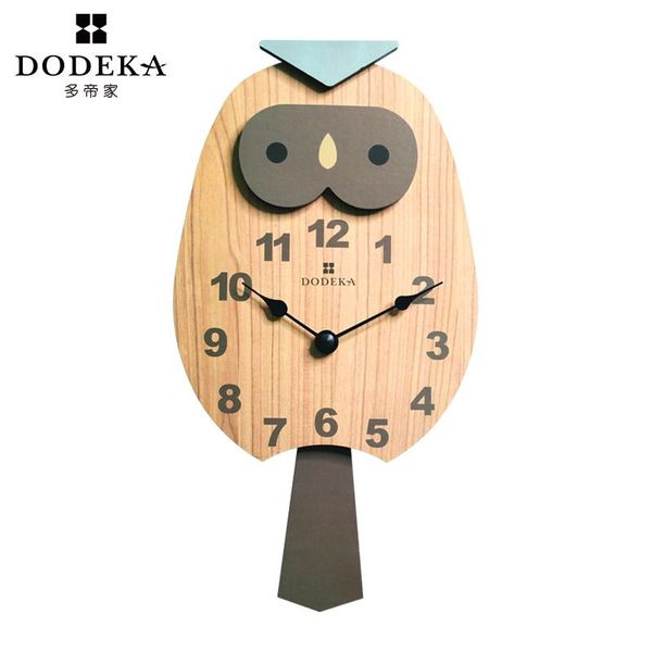 

wall clocks animal kids clock digital wooden children bedroom modern design reloj pared grande home decoration ea60wc