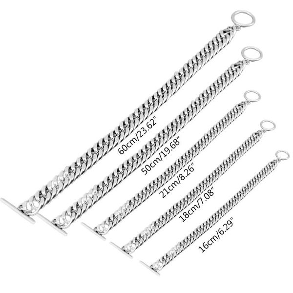 

link, chain stainless steel bracelet for women men hip hop necklace fashion jewelry accessories gifts, Black