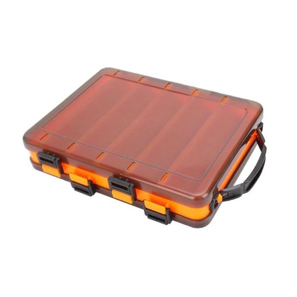 

double-sided bait storage box fishing waterproof translucent portable tackle r6l9 accessories