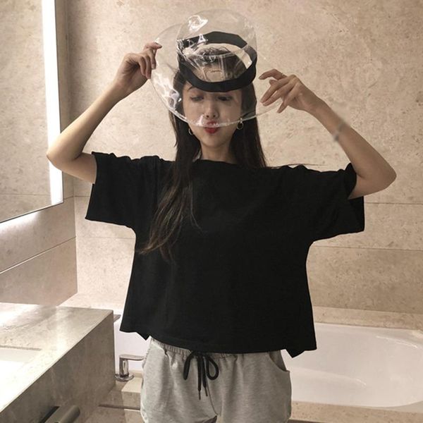 

women's t-shirt women loose tee shirt round neck short sleeve backless design style top, White