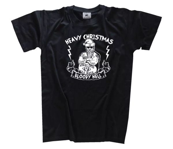 

pesado navidad santa claus navidad camiseta s-xxxl, White;black