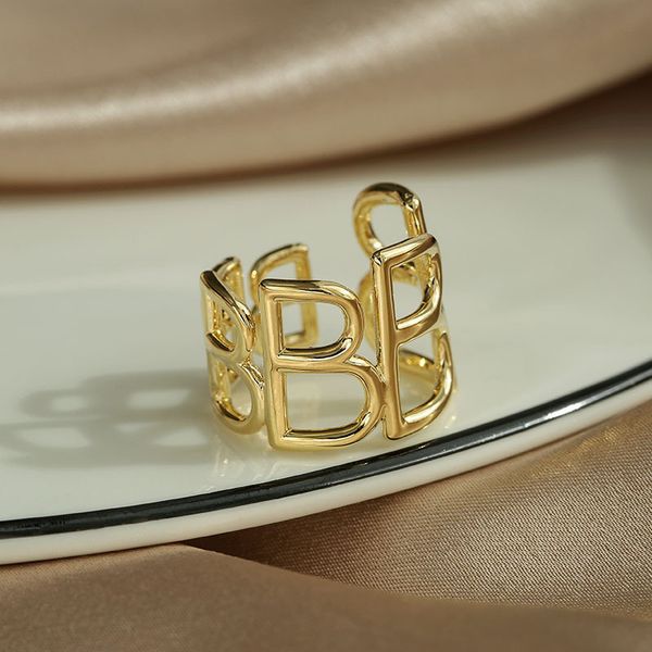 

special offer 70% off luxury jewelry high level exaggeration net red personality temperament design hand decoration fashion creative letter, Silver