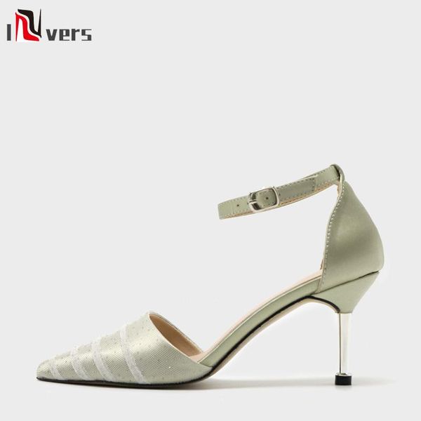 

spring fashion pointed pleated hollow mesh high heels wedding dress thin casual women's shoes, Black