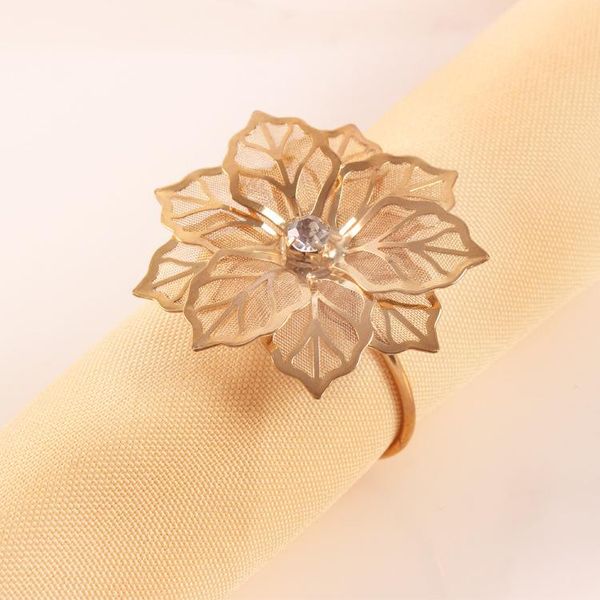 

napkin rings 6pcs/12pcs selling copper flower buckle quick ring wedding cloth