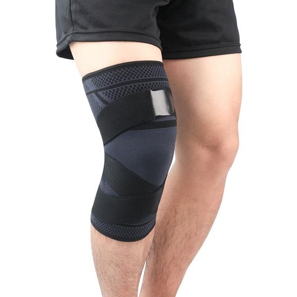 

elbow & knee pads 2021 1 pc elastic nylon sports fitness kneepad anti-slip compression gear brace running basketball support, Black;gray
