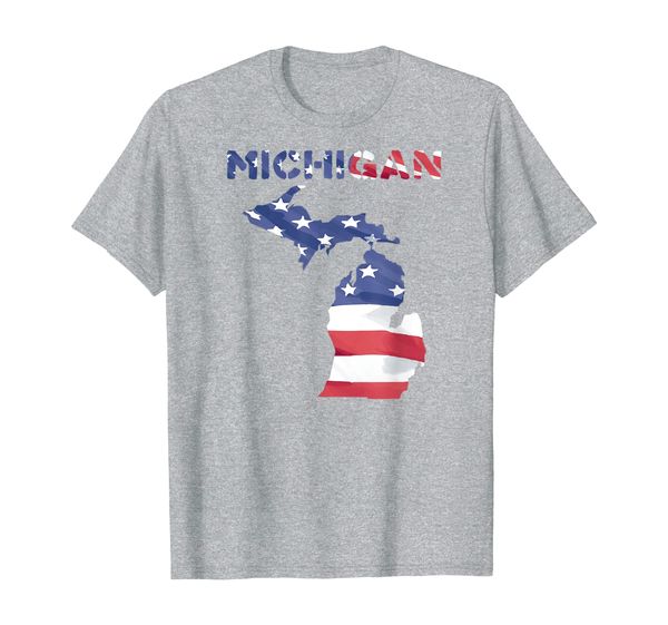 

michigan united states america patriot usa detroit pride us t-shirt, White;black