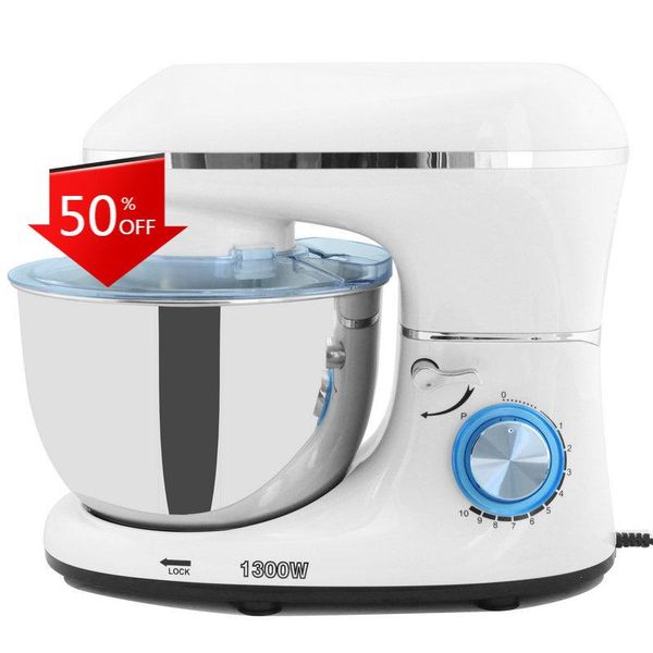 

blender 1300w 5.5l stainless steel bowl 10-speed kitchen stand mixer cream egg whisk cake dough bread maker cf28