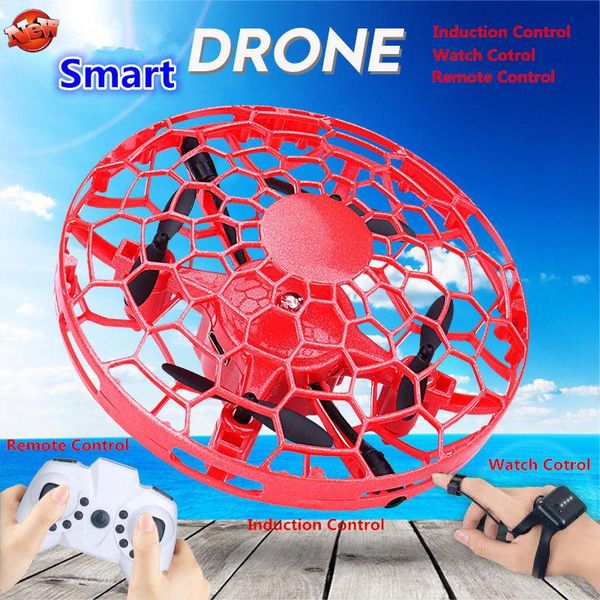 

electronic ufo flyinghand control induction rc drone toy anti-fall parent-child interaction 3d roll indoor outside children drones