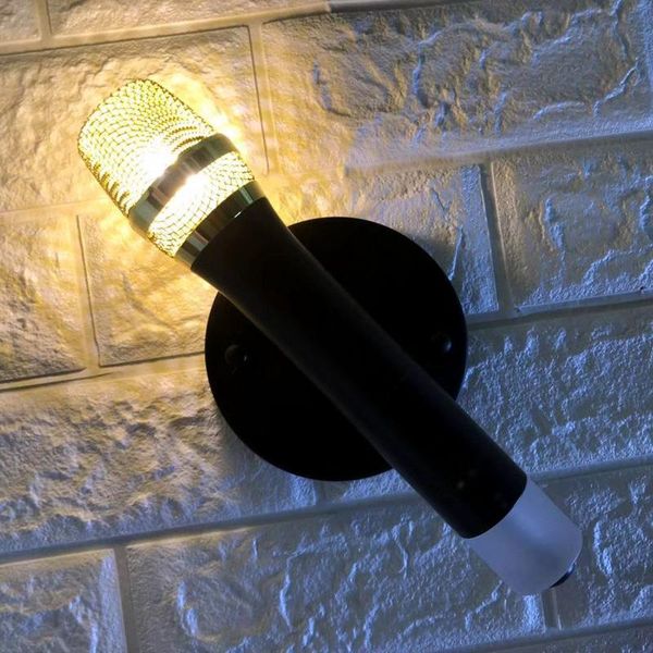 

modern creative microphone wall lamp european led living room bedroom staircase dining bar decorative light