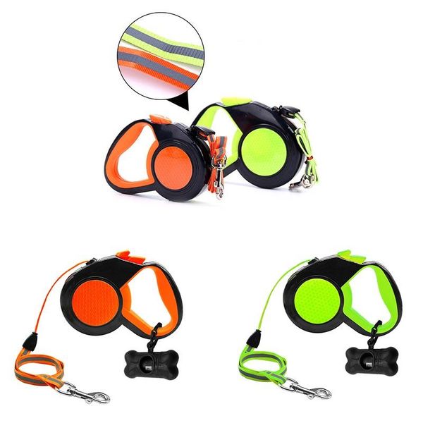 

dog collars & leashes reflective pet automatic extending traction rope durable retractable walking leash leads for small medium dogs