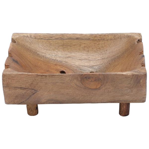 

soap dishes 1pc simple wooden box creative holder bathroom supply for home(coffee)
