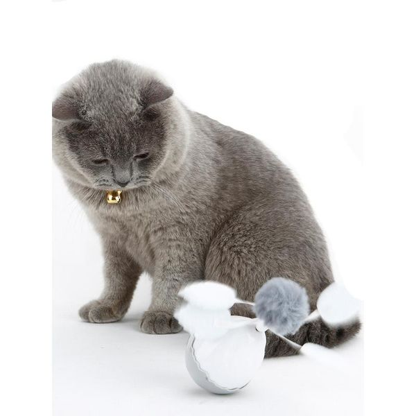 

cat toys interactive toy smart led laser feather self rorating tumbler electronic pet rolling for cats kitten supplies