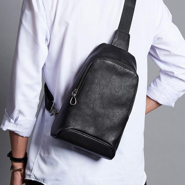 

hbp aetoo leather men's chest bag, fashion cross-body bag
