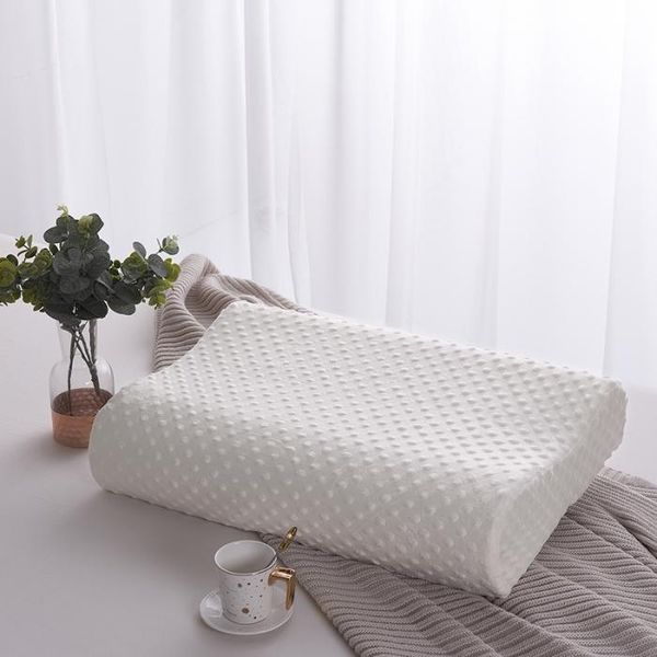 

ergonomic contour memory foam pillow, basic bed pillow for side, back, stomach sleepers - queen, pillowcase washable