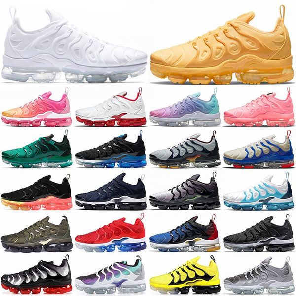 

tn plus running shoes atlanta cherry black royal digital camo hyper blue bleached bumblebee active fuchsia men women trainers 36-47