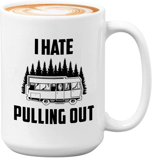 

mugs adventurer coffee mug 11oz white i hate pulling out camping lover mountain hiker forest outdoor activity tent journey traveler