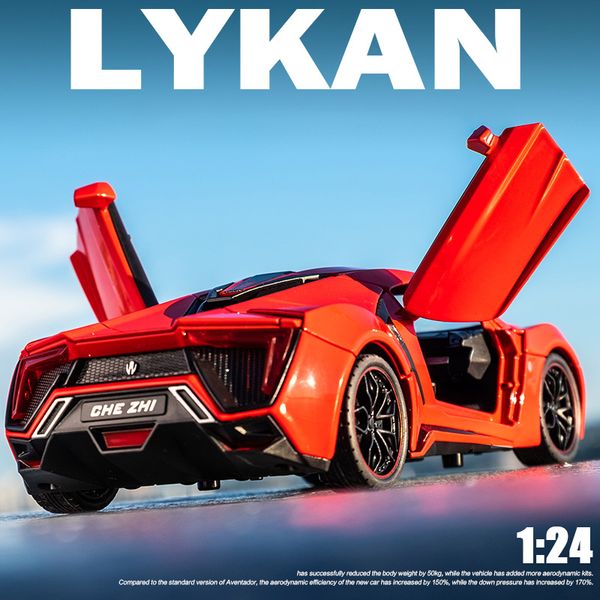

124 lykan hypersport alloy car model diecasts & toy vehicles toy car metal collection toy kid toys for children kids gifts