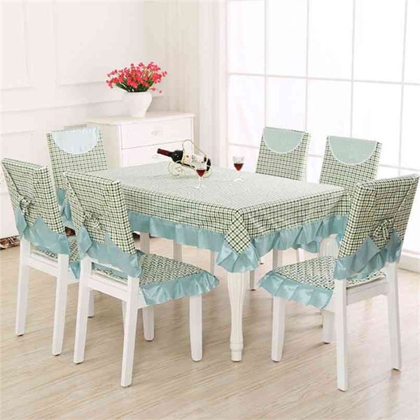 Impressão Toalha de mesa de jantar Capa de alta qualidade Algodão Assento de linho almofada de cozinha mesa de cozinha Decor Pastoral 210626