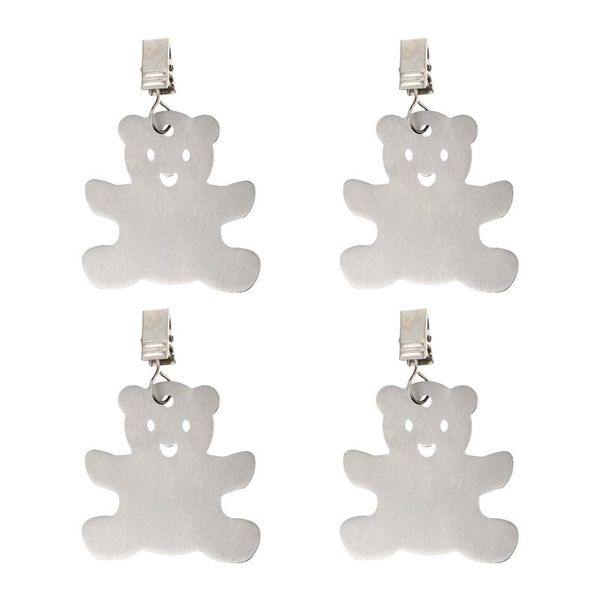 

table cloth 4pcs creative windproof tablecloth pendants simple fixators (silver)