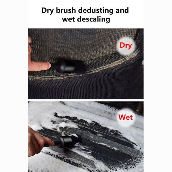 

car sponge seat crevices clean brush soft tool versatile wheel 5pcs black boar hair bristles