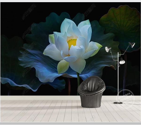 

papel de parede modern beautiful lotus flower 3d wallpaper mural,living room tv wall bedroom papers home decor wallpapers